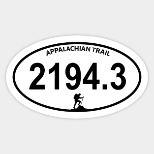 Appalachian Trail total Mileage Marathon style 2194.3k miles Sticker